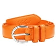 thumbnail image 1 of Falari Women Genuine Leather Belt Fashion Dress Belt With Single Prong Buckle Orange M, 1 of 6
