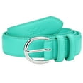 thumbnail image 1 of Falari Women Genuine Leather Belt Fashion Dress Belt With Single Prong Buckle Tiffany Green L, 1 of 6