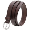 thumbnail image 1 of Falari Women's Belt, 1 Inch Width, Top Grain Leather, Classic Style for Jeans, Pants, and Dresses - Brown,M, 1 of 7