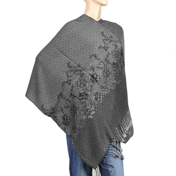 Falari Women's Floral Printed Pashmina Style Shawl Wrap Scarf 78" x 26"