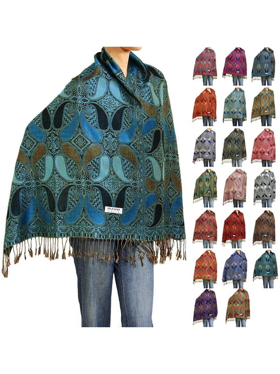 Women's Paisley Woven Pashmina Shawl Wrap Scarf 80" x 27" Color # 05
