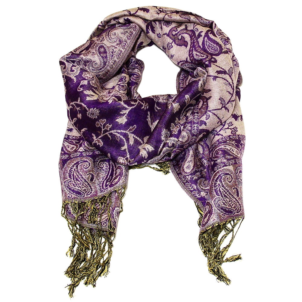Châle Pashmina Femme Motif Paisley Cyan - 80 X 27 Pouces, Tissage Léger, Lavage Main - 8