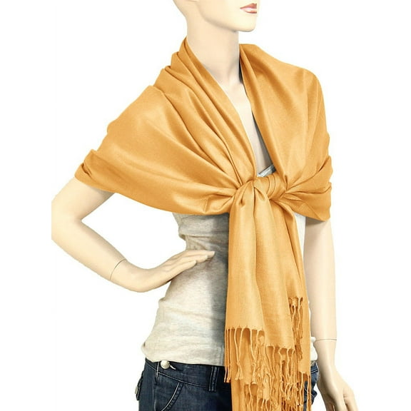 Falari Women's Solid Color Pashmina Shawl Wrap Scarf 80" X 27"