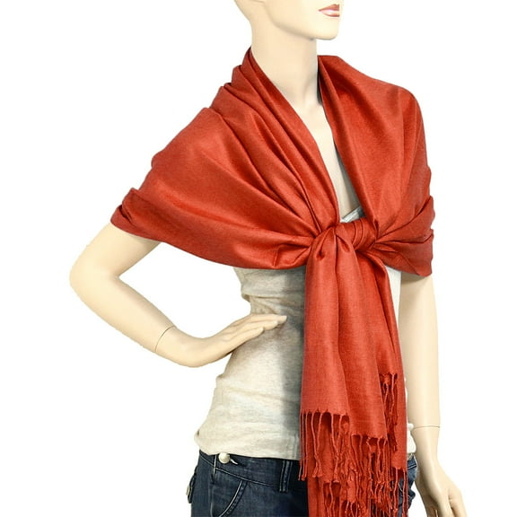 Falari Women's Solid Color Pashmina Shawl Wrap Scarf 80" X 27"
