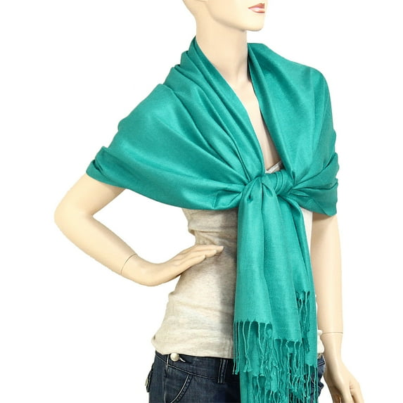 Falari Women's Solid Color Pashmina Shawl Wrap Scarf 80" X 27"