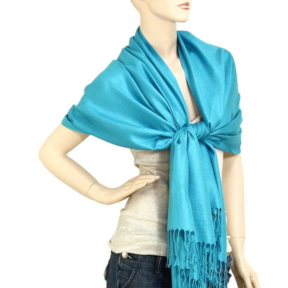 Falari Women's Solid Color Pashmina Shawl Wrap Scarf 80" X 27"