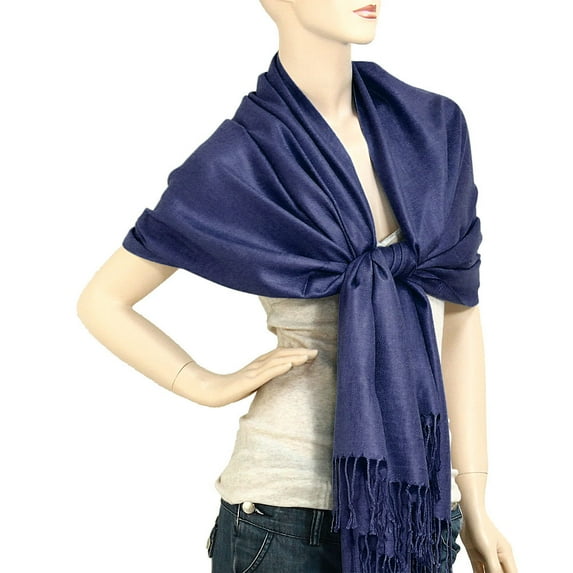 Falari Women's Solid Color Pashmina Shawl Wrap Scarf 80" X 27"