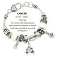 thumbnail image 1 of Falari Zodiac Charm Bracelet Multi-Color Slide Metal Murano Beads Silvertone, 1 of 3