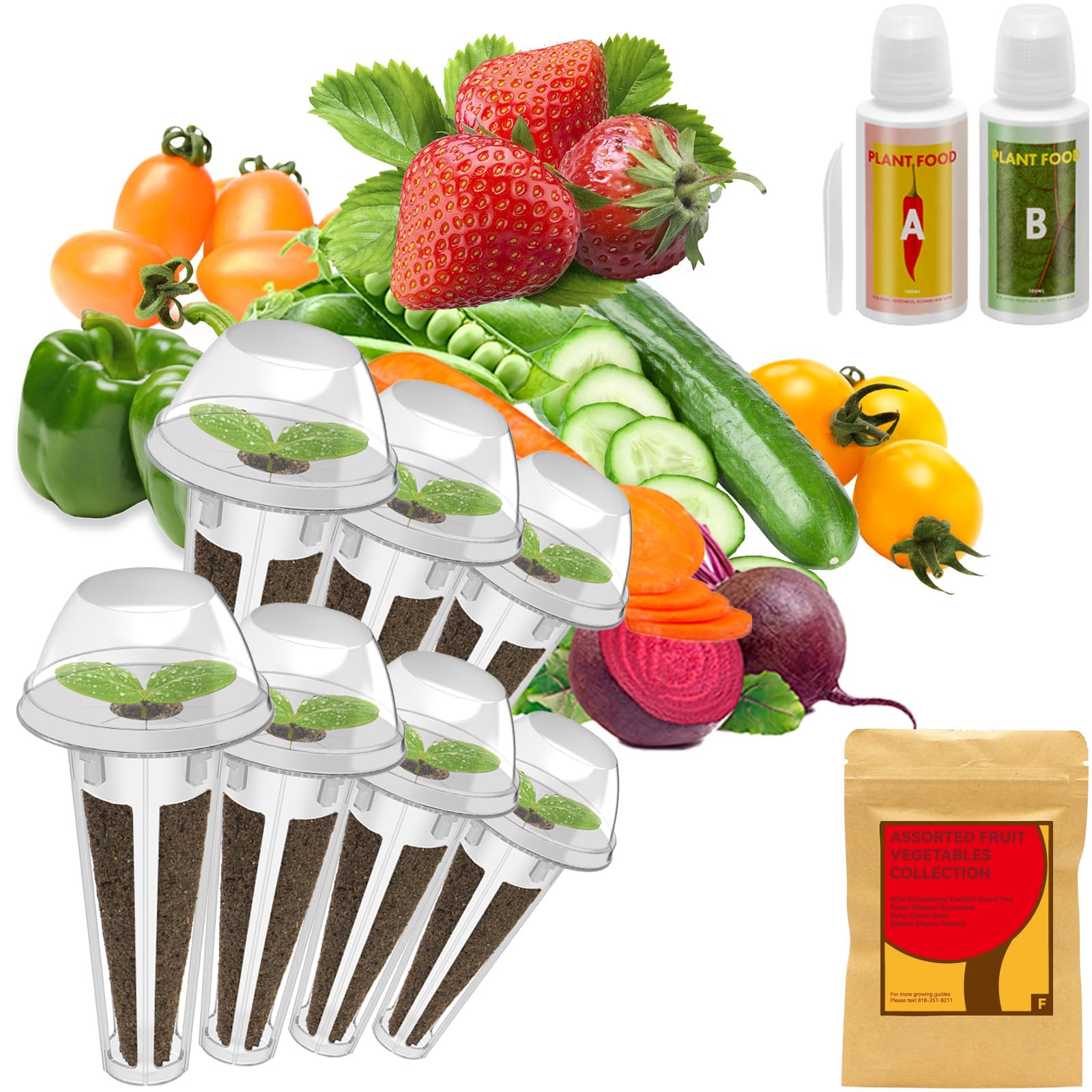 Falatong Strawberry Seeds Pod for AeroGarden, idoo, Ahopegarden