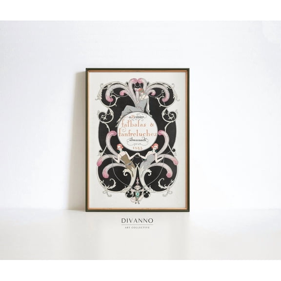 Falbalas Magazine Cover Vintage Glamour Fashion Poster, Unframed Size 8x12