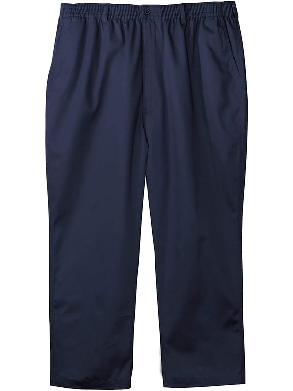 Big & Tall Fully Elastic Waist Casual Pant - Navy (52W x 30L)