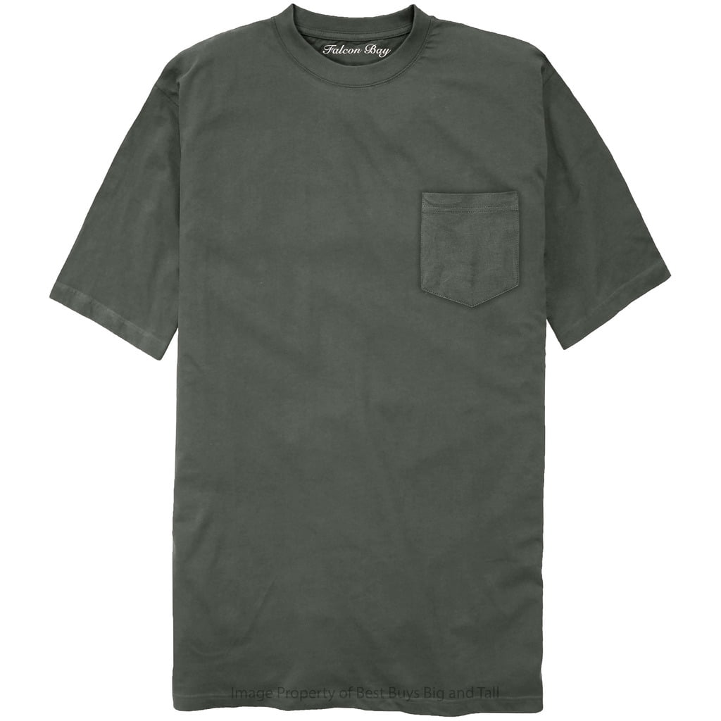Falcon Bay Big & Tall Men’s 100% Cotton Pocket T-Shirt - Walmart.com