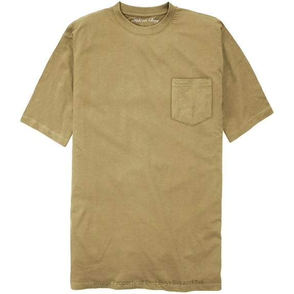 Falcon Bay Big & Tall Men’s 100% Cotton Pocket T-Shirt
