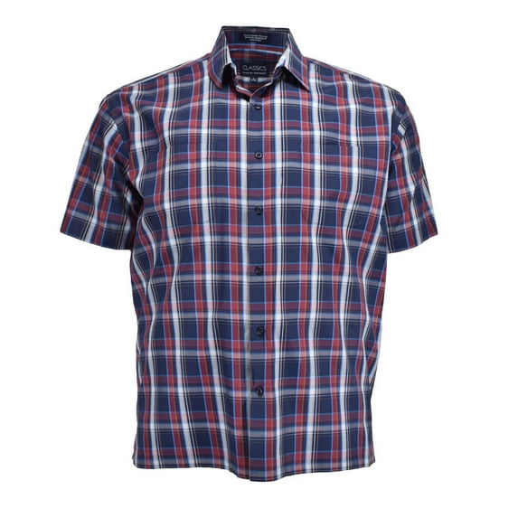 Falcon Bay Men's Two Pocket Short Sleeve Button Front Sport Shirt