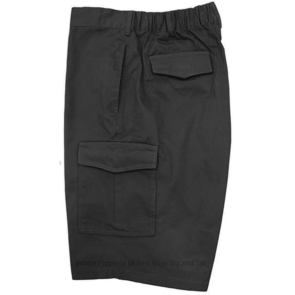 Falcon Bay New Cargo Shorts Expandable Waist 4XL Black #450A