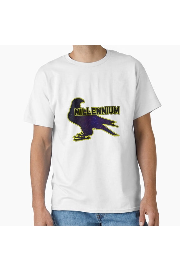 Falcon Corellian Light Freighter Monochromatic Vector Line Top Variant E T-Shirt