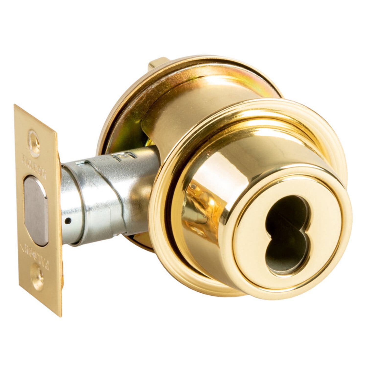 Falcon SFIC Single Cylinder Deadbolt - Small Format Interchangeable Core, Grade 1, Brass, Less Core