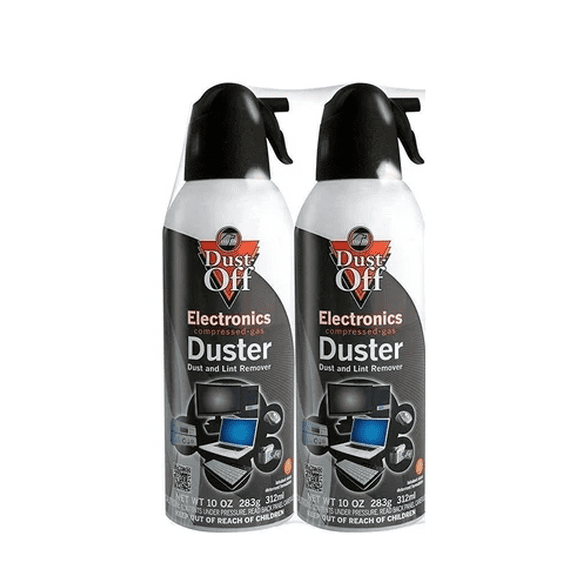 Falcon Dust-Off Compressed Gas Duster, 10 oz Cans, Multipurpose Air Cleaner Spray, Pack of 2