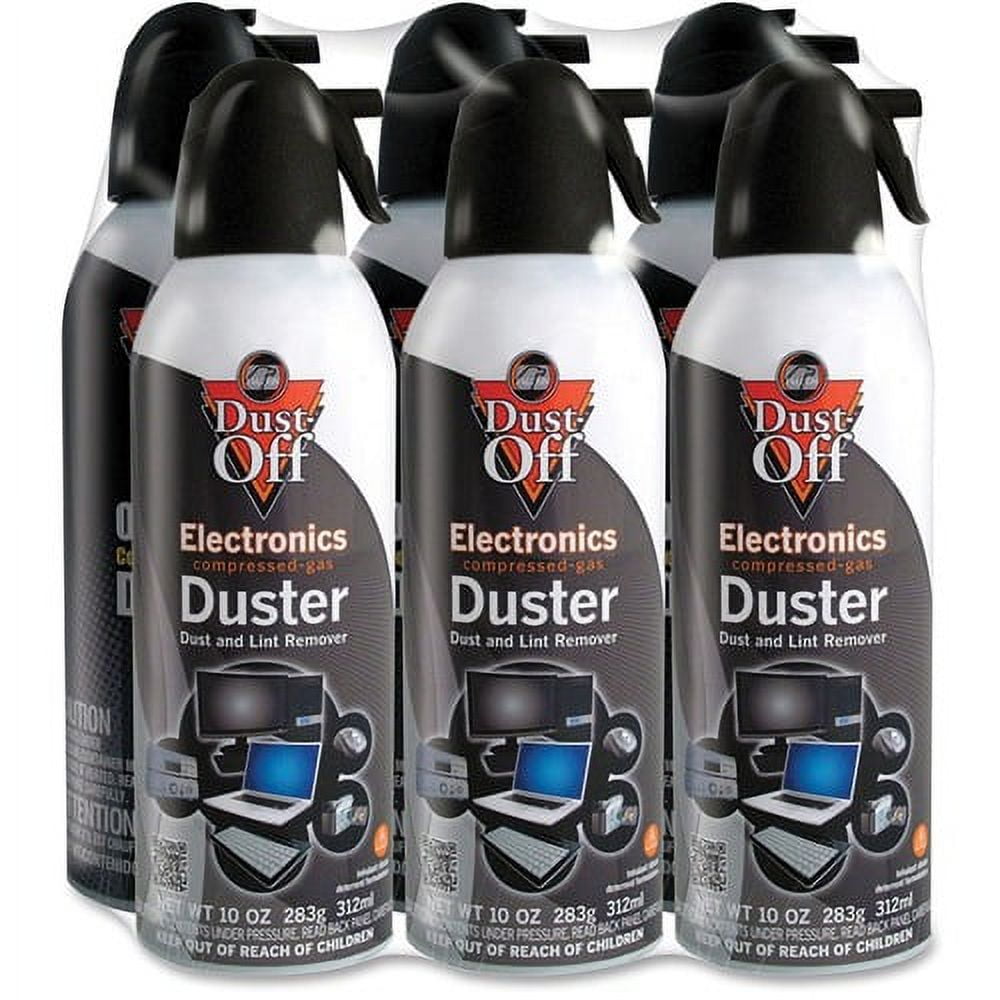 Falcon Dust-Off Compressed Gas Duster - Ozone-safe, Moisture-free - 6 / Pack - Black Falcon Dust-Off Compressed Gas Duster - Ozone-safe, Moisture-free - 6 / Pack - Black