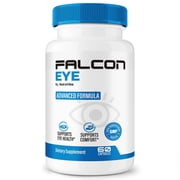 Falcon Eye Capsules   Daily Eye Care with Original Blend to Support Visual Wellness, Eye Comfort & Vision | Just 2 Gentle, Easy-to-Swallow Pills 60 Capsules