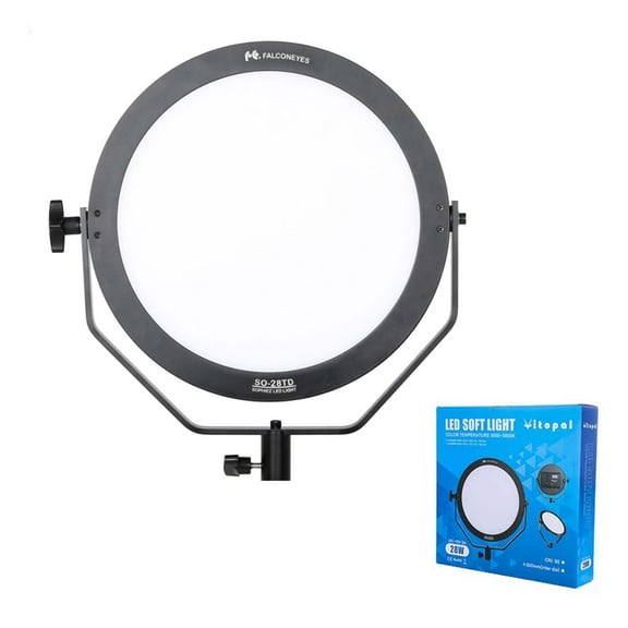 Falcon Eyes SO-28TD Kit 28W LED Dimmable High CRI95 3000-5600K Soft Lighting LED Edge Light Film Continuous Lighting