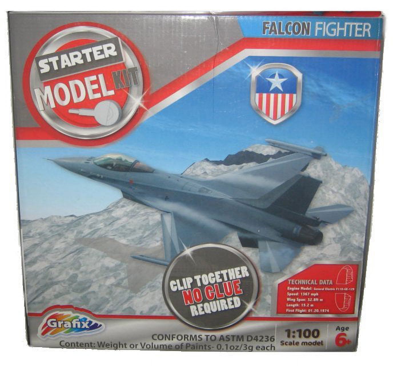 Falcon Fighter Jet Starter Grafix 1100 Scale Airplane Model Kit