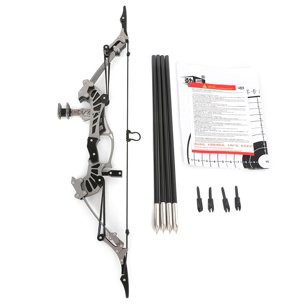 Falcon Mini Compound Bow, 16 lbs Draw Weight, Stainless Steel & Carbon Fiber, 41.8cm Compact Hunting Bow, 40-50m Range, Lever Principle, Mechanical Sight, D-Loop, Standard & Play Versions