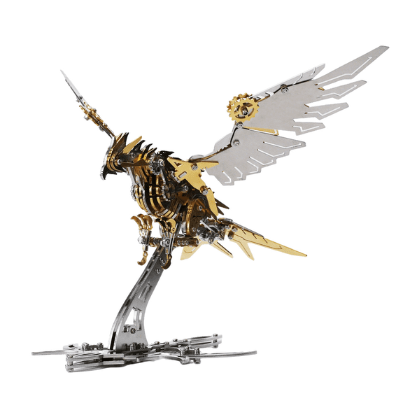 Falcon Predator 3D Metal Mechanical Assembly Model Kit, 279PCS Stainless Steel DIY Bird Puzzle, Collectible Mechanical Display Model Gift for Hobbyist