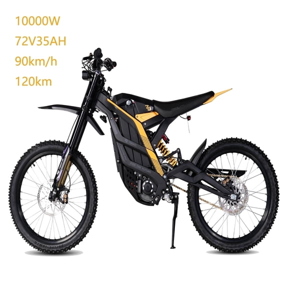 Falcon Pro 10000W peak 52MPH 410NM 79 Bike Off-Road for Adults ,72V 35AH Mountain Ebike ,120km Range Electric Motocross 19" Tire Electric Bicycle Full Suspension Hybrid UL2849MTB