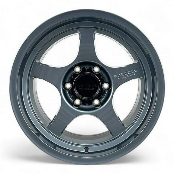Falcon Wheels T2-7983-12-GM 17 x 9 in. T2 Series Cast Aluminum Wheel, Glossy Gunmetal