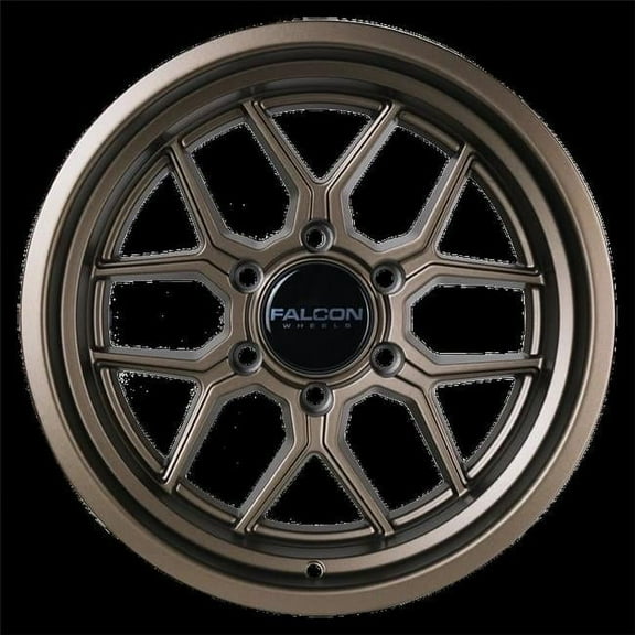 Falcon Wheels TX1-7983-38-MBR 17 x 9 in. TX1 Apollo Series Cast Aluminum Wheel, Full Matte Bronze