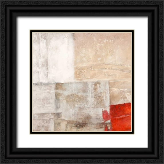Falcone, Ruggero 26x26 Black Ornate Wood Framed with Double Matting Museum Art Print Titled - Incontro I
