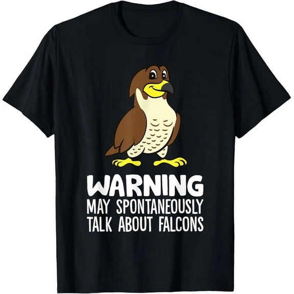 Falconry Warning May Spontaneously Talk About Falcons T-Shirt Unisex S-5XL Hot Trending Shirt, Vintage Birthday Gift
