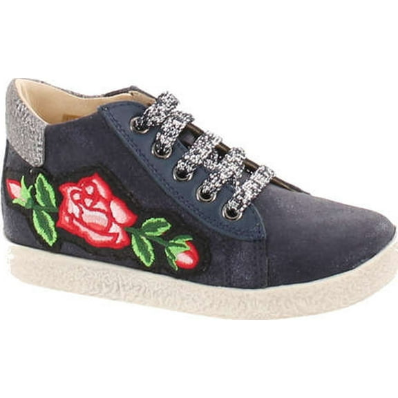 Falcotto Girls 1589 Lace Up Designer Flower Booties