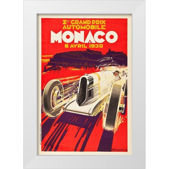 Falcuccci, Robert 11x14 White Modern Wood Framed Museum Art Print Titled - Monaco 1930