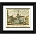 thumbnail image 1 of Falda 24x20 Black Ornate Wood Framed with Double Matting Museum Art Print Titled - Italian Fountain I, 1 of 4