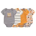 thumbnail image 1 of Falianni Baby Boy Girl Cotton Short Sleeve Bodysuits,4-Pack,Sizes 0-12M, 1 of 11