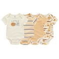 thumbnail image 1 of Falianni Baby Boy Girl Cotton Short Sleeve Bodysuits,4-Pack,Sizes 0-12M, 1 of 11