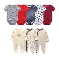 thumbnail image 1 of Falianni Unisex Newborn Essential 8-Pieces Cotton Soft Baby Layette Gift Sets,0-12M, 1 of 12