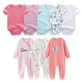 thumbnail image 1 of Falianni Unisex Newborn Essential 8-Pieces Cotton Soft Baby Layette Gift Sets,0-12M, 1 of 12