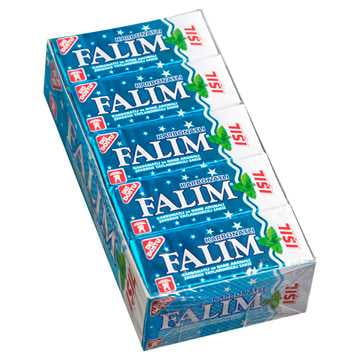 Falim Sugarless Plain Gum with Carbonat and mint aromatic, 20 Pack, 100 Pieces Each