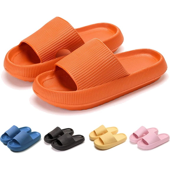 Falimottype Pillow Slippers,Massage Pool Foam Bathroom Non-Slip Quick Drying Soft Thick Sole Indoor Home Slipper for Women Men,