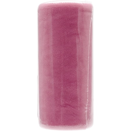 Falk 148106 Tulle 6 in. Wide 25 Yards Buy-The-Spool-Dark Rose