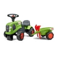 thumbnail image 1 of Falk Claas Ride-On and Push-Along tractor with trailer and tools + 1 year, 1 of 2