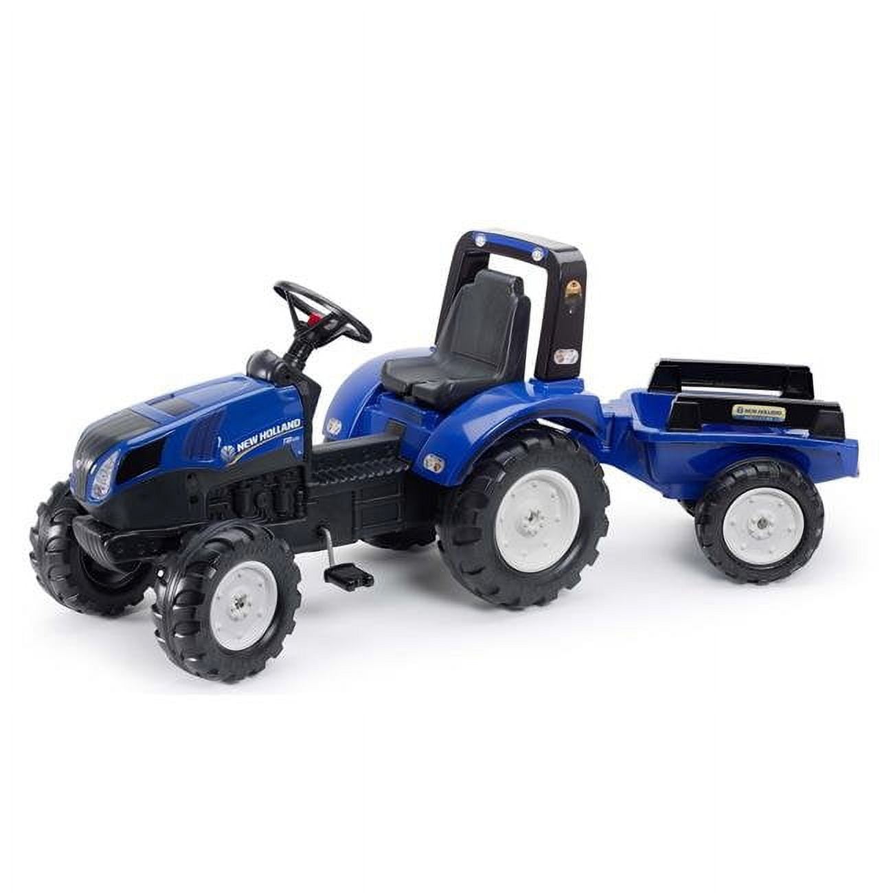 Falk FA3090B New Holland T8 Pedal Tractor with Trailer, Blue - 3 to 7 ...