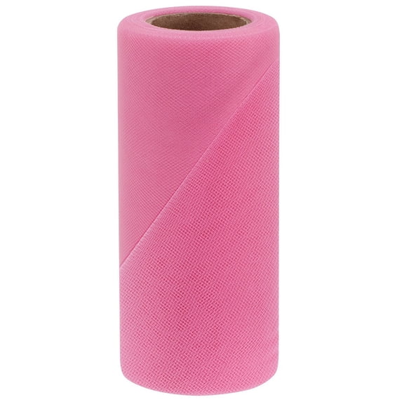 Falk Fabrics Tulle Spool for Decoration 6-Inch by 25-Yard - Paris Pink