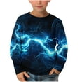 thumbnail image 1 of Falkdiz Boys Basic Shirts Cute Long Sleeve Pullover Party Casual Travel Graphic Tshirts for Boys,Blue,Size: 3, 1 of 4