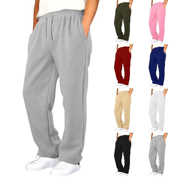 Falkdiz Boys Wrinkle Sweatpants Sport Drawstring Pockets Winter Straight Leg Pantalones Trendy Relaxed fit Pants for Boys Elastic Waist, Army Green, Size: 120