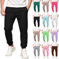 thumbnail image 1 of Falkdiz Warm Fleece Sweatpants for Boys Sport Solid Color Pockets Joggers Winter Relaxed fit Pantalones Casual Boys Pants, Black, Size: 11-12 Years, 1 of 7