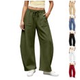 thumbnail image 1 of Falkdiz Womens Comfy Sweatpants Breathable Running Pockets Open Bottom Sport Drawstring Pantalones Workout Trendy Track Pants for Women Elastic Waist, 1 of 9